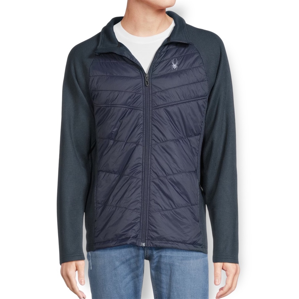 NWT Spyder Men’s Nova Full Zip Quilted Jacket Frontier Blue Size M